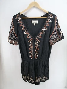 Cleobella Size Medium Cleobella Caroline Romper Black Color Embroidered Boho - Picture 1 of 9