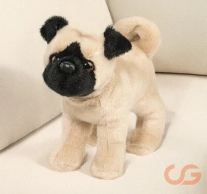 Hamilton pug dog plush toy 8" soft realistic stuffed animal small size - Picture 1 of 1