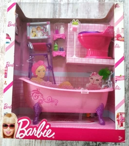 Barbie - Glam - Bathroom Bathtub Salle - Mattel 2009 - Neuf et Emballage - Picture 1 of 6