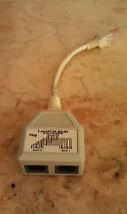 1- T-ADAPTADOR MAU07 Ethernet (RJ-45) ENCHUFE 1 CONECTOR - 2 JACK *NUEVO* - Imagen 1 de 5