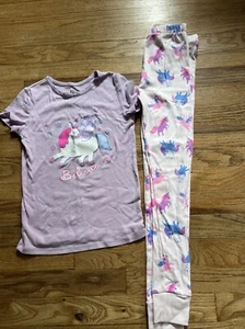 Pigiama Unicorno Quartier Generale Bambini Taglia 8 Pantalone Lungo Manica Corta Top Viola - Foto 1 di 7