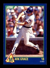  1989 SCORE RISING STAR MARK GRACE #78 CHICAGO CUBS BASEBALL CARD