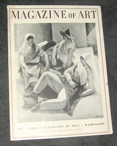 February,1940,Magazine of Art,Yasuo Kuniyoshi,Alfredo Guido,Walter Piston,Fogg - Picture 1 of 1