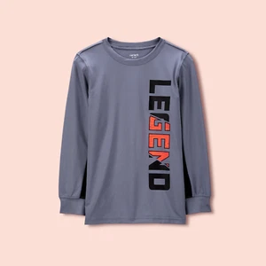 Carter's Kid Boys Legend Active Tee Size 6, 14 Gray Long Sleeve NWT - Picture 1 of 1