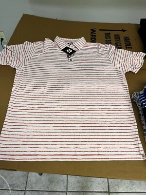 NUEVO CON ETIQUETAS POLO FOOTJOY HOMBRE, TALLA: XL, COLOR: BLANCO/ROJO (M30) Foto 1 de 3