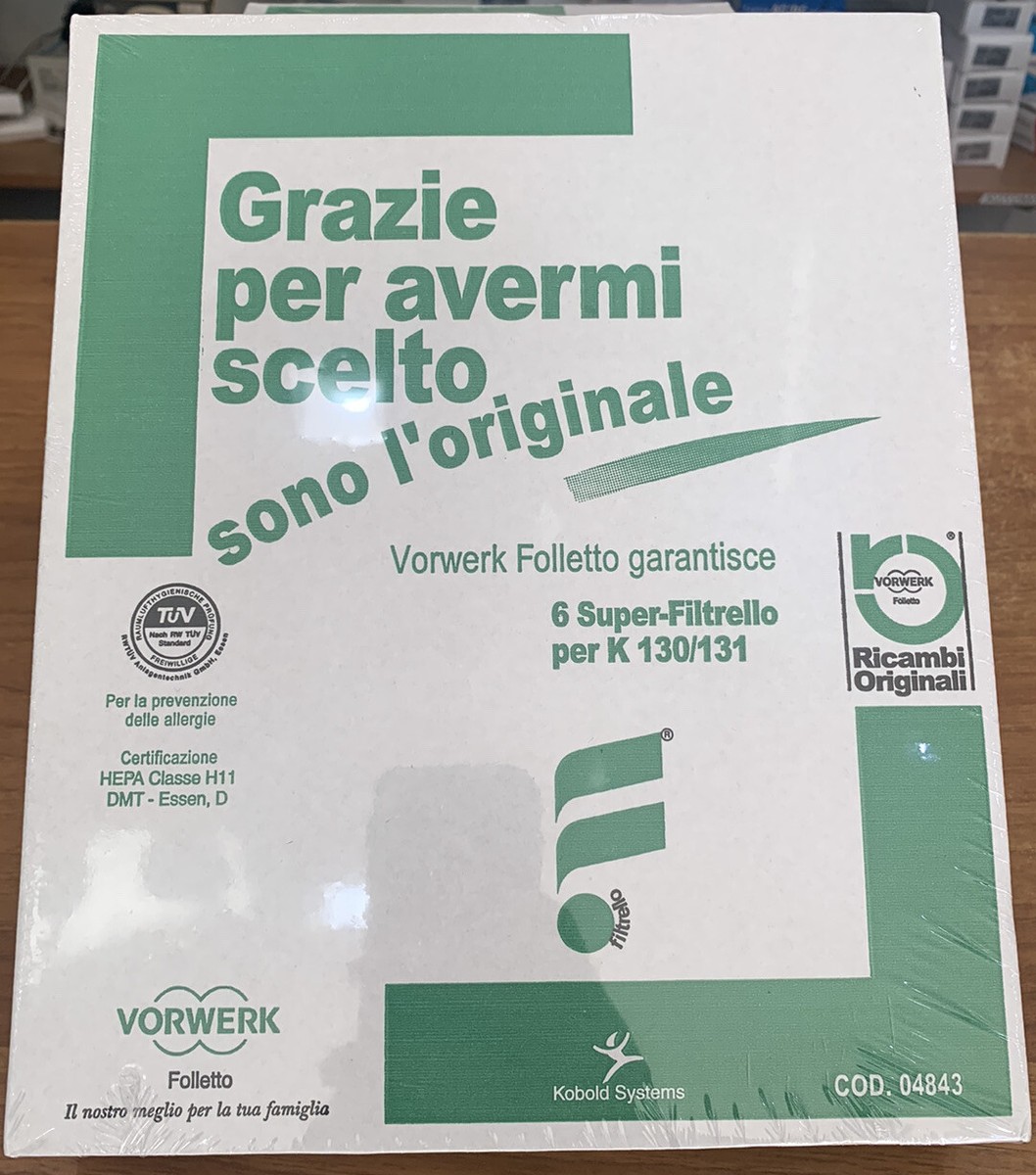 Sacchetti Originali In Microfibra Per Aspirapolvere Vorwerk VK 130-131 - Confezione Da 6 Pezzi - Foto 3