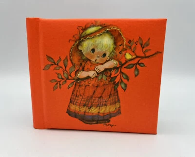 ¿Sello años 70? "Mini álbum de fotos Mary Hamilton diseño naranja 4,5""x3,75""" Foto 1 de 4