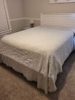 VINTAGE LL BEAN TEXTURED JACQUARD CHENILLE BEDSPREAD QUEEN SIZE SAGE GREEN
