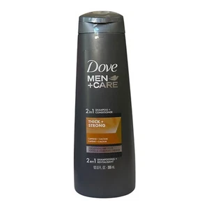 Dove Men Care 2 in 1 Shampoo + Conditioner Thick & Strong 12 oz Caffeine Calcium - Picture 1 of 6