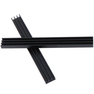 2Pcs 100 * 11 * 5mm Black Aluminum Chip Radiators Heatsink UKR8YY-b - Photo 1/8