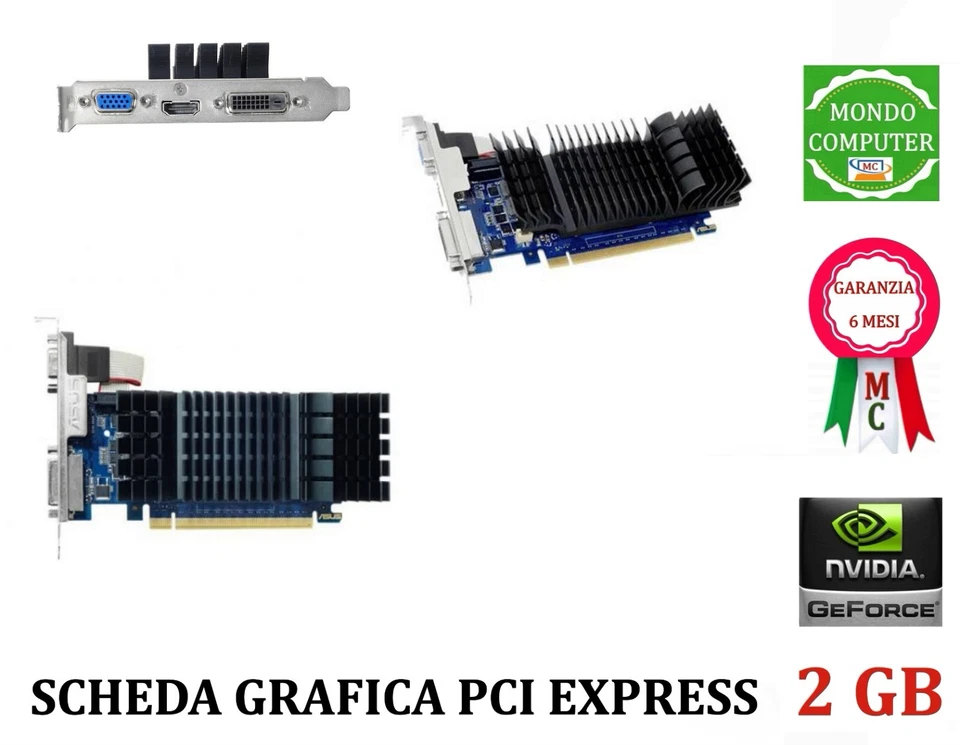 SCHEDA GRAFICA GEFORCE PCI EXPRESS 2 GB ASUS GT 730 - Immagine 1 di 1