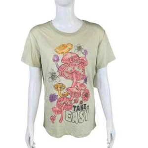 T-shirt floreale nuova Rebellious One Juniors taglia small rosa beige fungo nuova con etichette - Foto 1 di 7