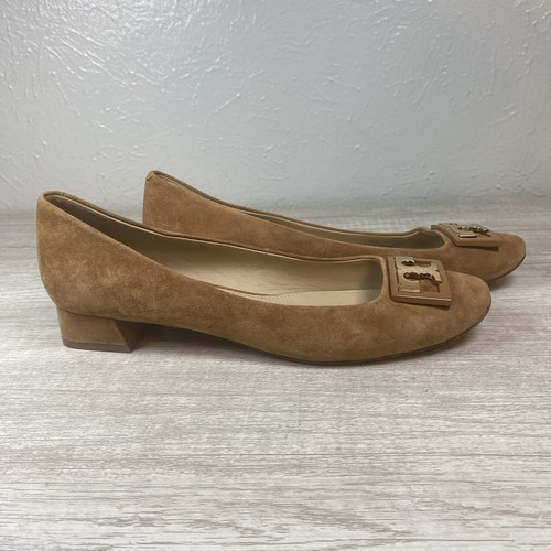 Tory Burch Gigi scamosciato punta tonda tacco a gattino donna taglia 8