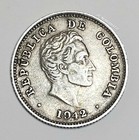 1942 - 10 Centavos Colombia Coin- Silver 0.900- Antique - Km# 196 - Beautiful!