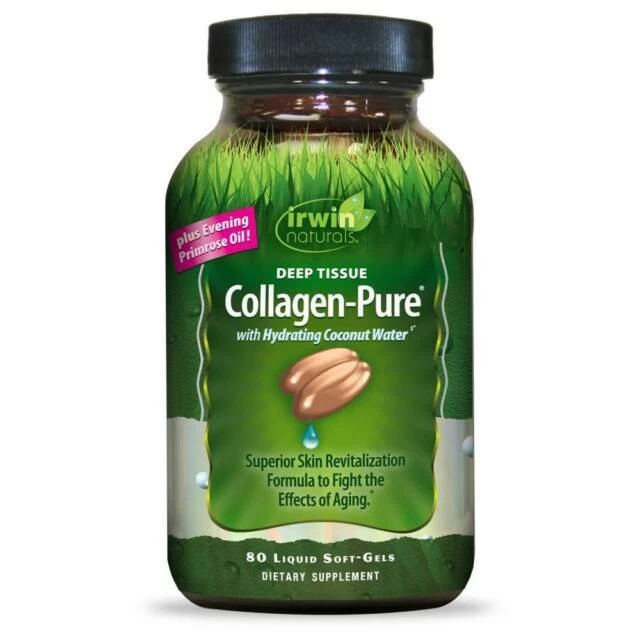 Irwin Naturals Deep Tissue Collagen-Pure with Hydrating Coconut Water - 80 Softgels