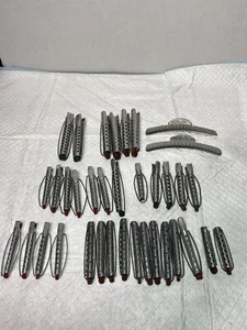 34 Vintage Metal Perm Rods Tip Top Goody Solo Assorted Hair Curlers Aluminum - Picture 1 of 2