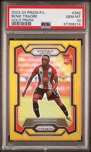 Benie Traore 2023-24 Prizm Premier League #282 Gold Prizm 6/10 PSA 10 Rookie - Picture 1 of 2