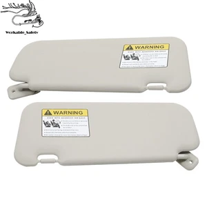 For 2010 2011 2012 2013 Mazda 3 Pair Sun Visor Driver And Passenger Side Gray - Picture 1 of 9