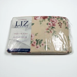 Sábana Ajustable Liz Claiborne At Home Tamaño Completo Floral Del Jardín Rosa De Colección Nueva en Paquete - Imagen 1 de 4