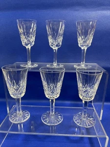 6 vasos Waterford Crystal Lismore jerez/oporto vidrio corte irlandés 5 1/8" de alto - Imagen 1 de 16