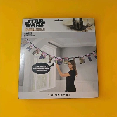 NUEVO Disney Star Wars The Mandalorian 10,5 pies de largo con 10” letras banner de fiesta Foto 1 de 2