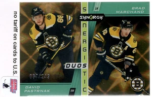2021-22 Synergy Synergistic Duos Stars Gold #SD14 D. Pastrnak/B. Marchand 57/249 - Picture 1 of 2