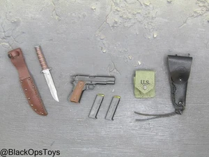 1/6 Scale Toy Vietnam War US Army - 1911 Pistol w/Holster & Metal Knife w/Sheath - Picture 1 of 9
