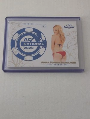 2022 BENCHWARMER AC NATIONAL - ANNA SOPHIA BERGLUND - CHIP LEADER - BLUE /2 - Image 1 of 2