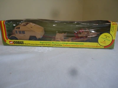 Corgi Military Quad Tractor with Ammunition Trailer and Field Gun 909 - Image 1 of 4