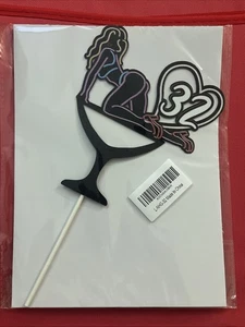 32 Birthday Cake Topper Sexy Lady Themed - Picture 1 of 2