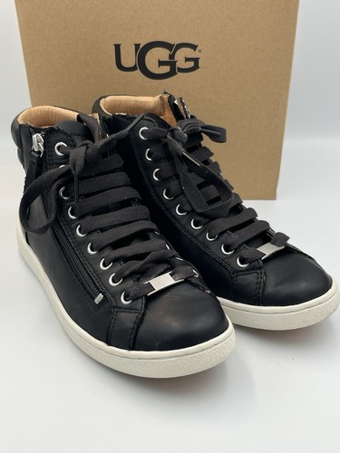 Scarpe da donna UGG taglia 8 5 nere in pelle scarpe alte 1019663 sneakers stringate in pelle