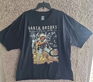 Garth Brooks Men's Black 2014-15 World Tour T-Shirt Size 2XL - Picture 1 of 6
