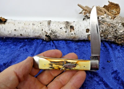 VINTAGE 1979 CASE 5154 SSP NATIONAL KNIFE COLLECTORS STAG FOLDING KNIFE. MINT! - Image 1 of 4