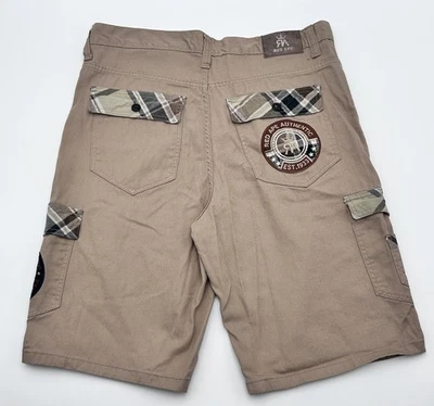 Винтажные мужские шорты хаки Red Ape 38 мешковатые уличная одежда хип-хоп Y2K EST 1933 Swag - Изображение 1 из 4