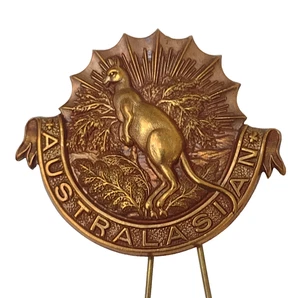 Original Primera Guerra Mundial Escuadrón Australasia Rey’s Colonials Gorra Insignia Latón Economía Anti - Imagen 1 de 7