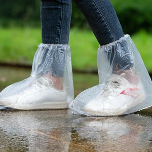 10 Paar wasserdichte Überschuhe für Regen - Einweg Kunststoff Regen Überschuhe - - Bild 1 von 11