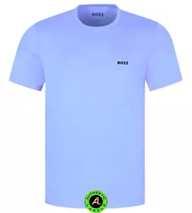 Camiseta de algodón con logotipo azul de BOSS Bahamas para hombre cuello redondo M-XL - Imagen 1 de 1