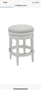 Neu Ridge Home Goods Chapman drehbare Sitztheke Höhe Barhocker beige & weiß - Bild 1 von 18