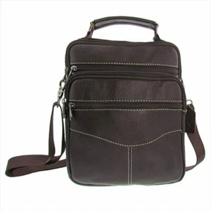 Unisex Echt Leder Tasche Umhängetasche Freizeittasche Schultertasche City Bag  - Picture 1 of 6
