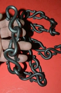 Lighting Lamp Chandelier Chain S-Hook Wrought Iron 5/16" dia. made by Blacksmith - Picture 1 of 12