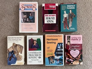 Sewing VHS Lot Of 7 Collars Couture Heirloom Shirtmaking Nancy - Picture 1 of 8