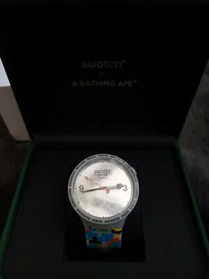 RELOJ AUTÉNTICO A BATHING APE BAPE X GRIS/PLATEADO NUEVO RARO  Foto 1 de 4