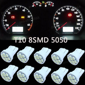 6K White LED 194 Wedge Speedo Dash Gauge Instrument Panel Light Bulb For Pontiac