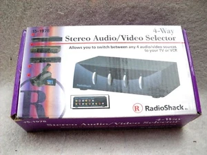 **NOS RADIO SHACK 4-WAY STEREO AUDIO/VIDEO SELECTOR MODEL 15-1978 INSTRUCTIONS** - Bild 1 von 3