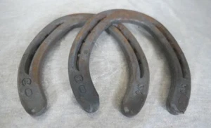 Pair Kerchaert SX8 Half Round Steel Horseshoes Size 0 Farrier Blacksmith - Picture 1 of 6
