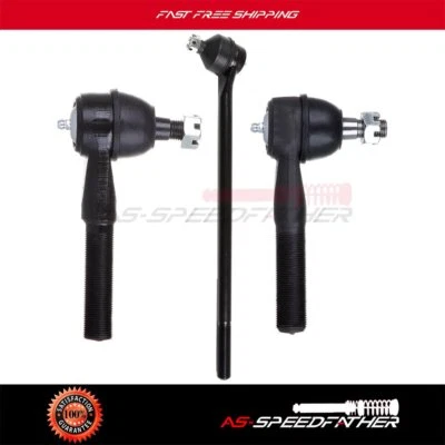 For 1980-1995 Ford F-350 2WD Inner Outer Tie Rod Ends Steering Parts 3Pieces - Image 1 of 4
