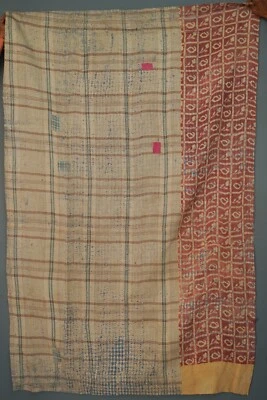 Beautiful Art Work Vintage Kantha Quilt Bedspread Handmade Cotton kantha Quilt - Image 1 of 3