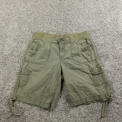 Pantalones Cortos Gloria Desteñidos De Colección Para Mujer 6 Verde Carga Paracaidista Militar Ejército Caminata Y2K Foto 1 de 4