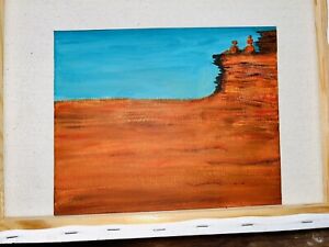 Mojave. Acrylic Painting On 8x11 Flat Canvas. Americana. Desert.