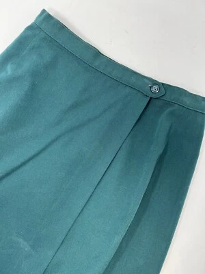 Falda midi Saint Tropez West para mujer línea A hasta la rodilla verde 100 % lana usada GHR5 Foto 1 de 4